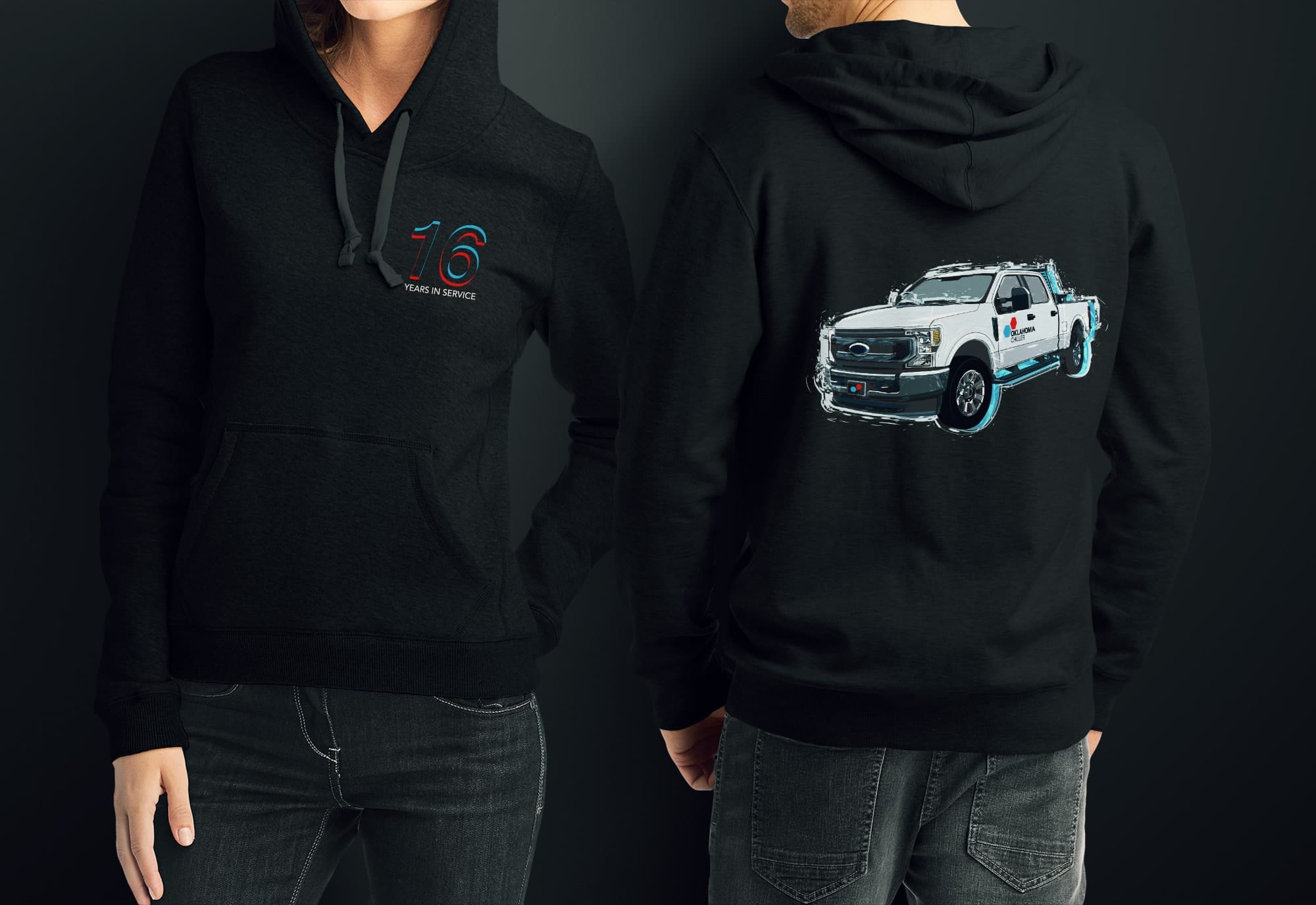 Anniversary Hoodie Design for an Oklahoma Air Conditioning Repair Service